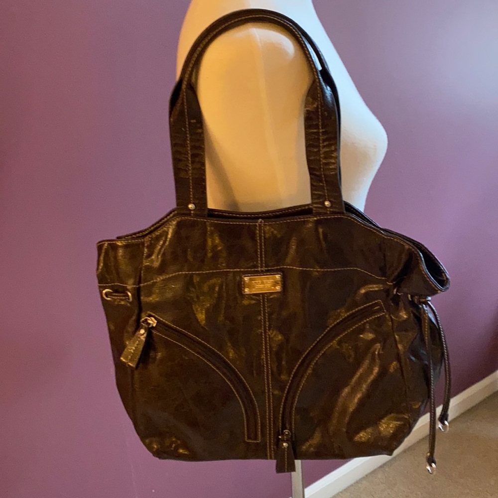 Nine West chocolate brown shoulder bag